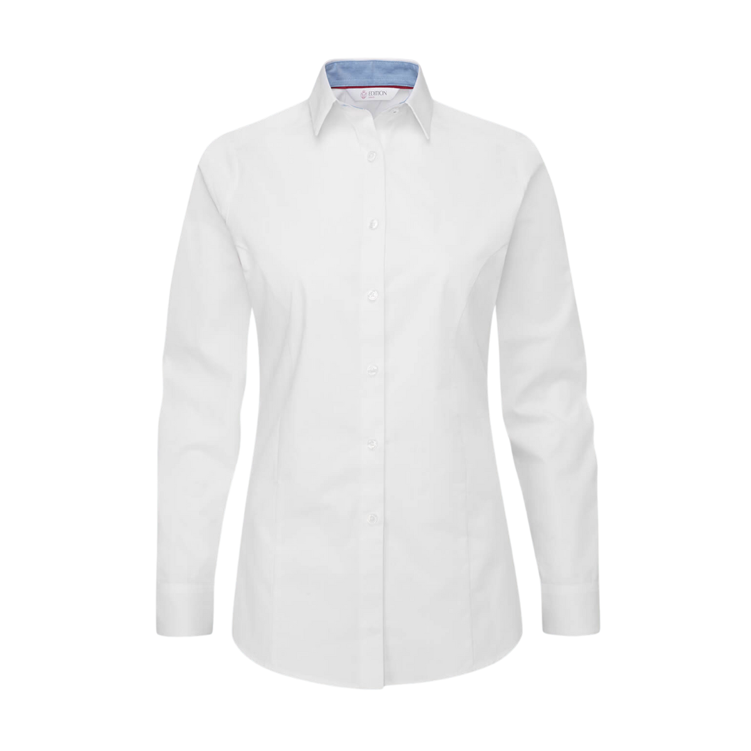 Ladies Faith Range Long Sleeve Blouse White