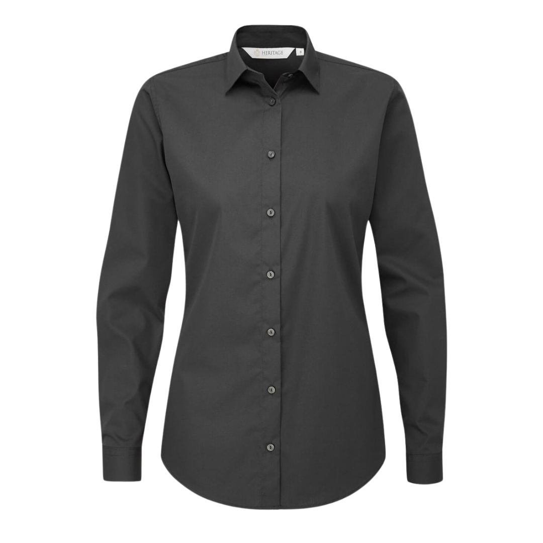 Ladies Cara Long Sleeve Blouse Black