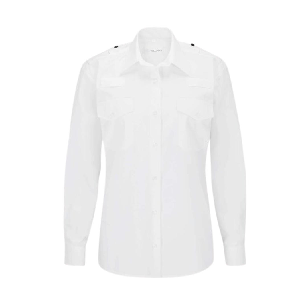 Ladies Security Long Sleeve Shirt White
