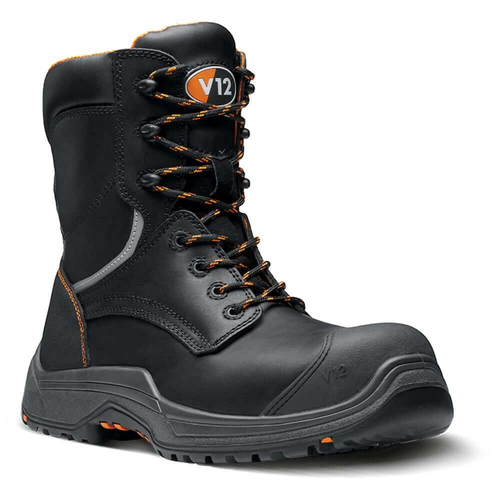 Avenger Zip Side Hi Leg Zip Boot Black/Orange