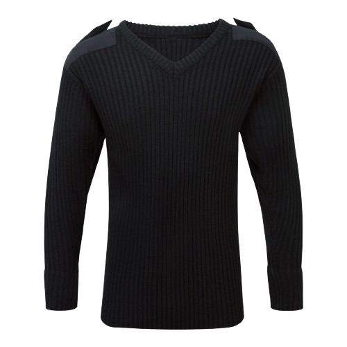 Fort V-Neck Jumper Black
