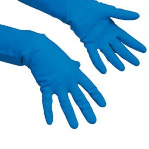 STK* x10 VILEDA M/PURPOSE BLUE GLOVES LRG