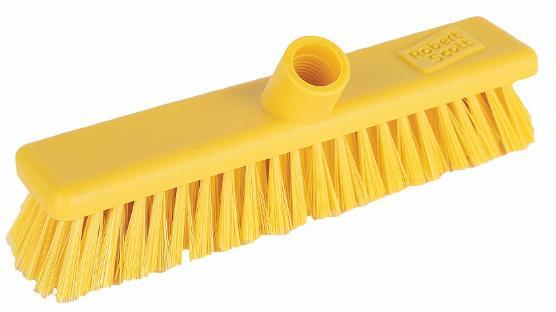 12 inch YELLOW WASHABLE STIFF BROOM HEAD