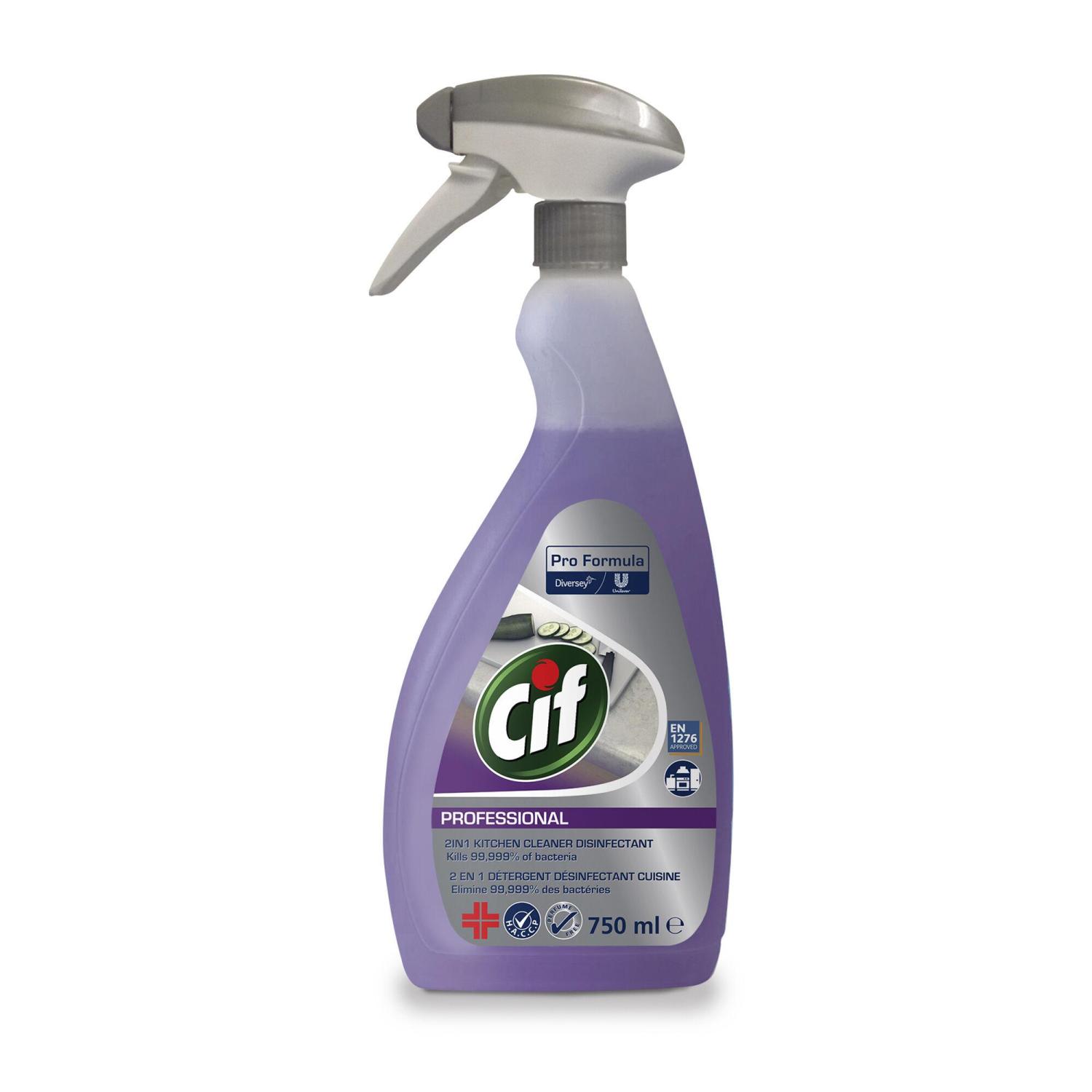6x750ml CIF 2in1 CLEANER DISINFECTANT PRO