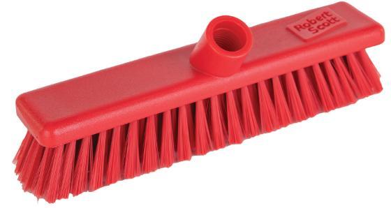 12 inch RED WASHABLE STIFF BROOM HEAD
