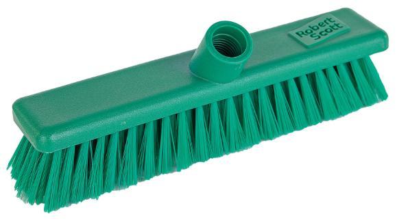 12 inch green WASHABLE STIFF BROOM HEAD