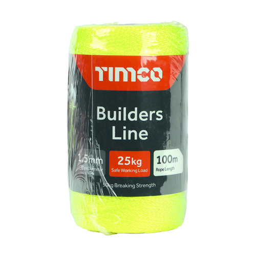 TIMCO Yellow Builders Line 1.5mm x 100m