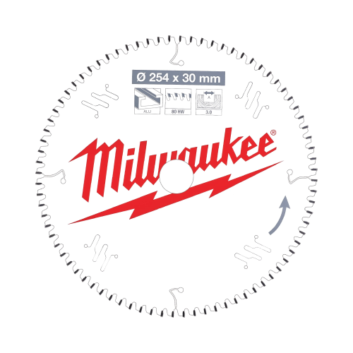 Milwaukee 254mm x 30mm 80T Circular Saw Blades for Mitre Saws