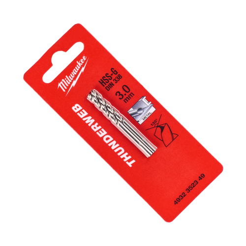 Milwaukee Thunderweb 3.0mm x 61mm HSS-G Drill Bit 2 pcs