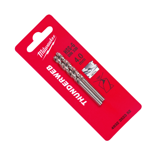 Milwaukee Thunderweb 4.0mm x 75mm HSS-G Drill Bit 2 pcs