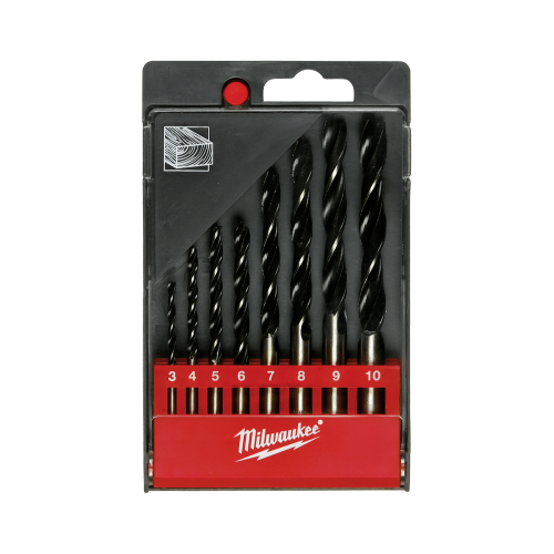 Milwaukee 8pcs Brad Point Wood Drill Set