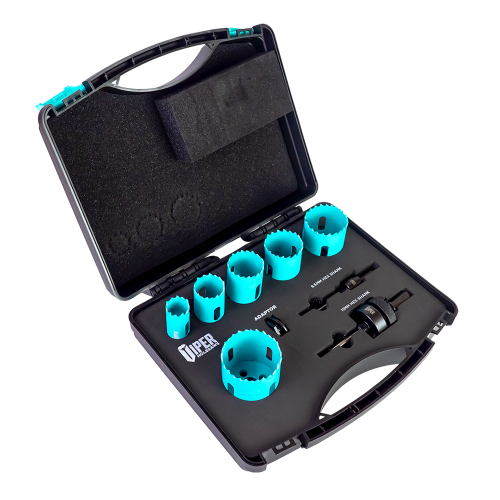 Viper Plumbers 9 pcs Holesaw Drill Bit Set