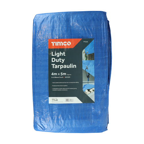 TIMCO Light Duty Tarpulin 4m x 5m