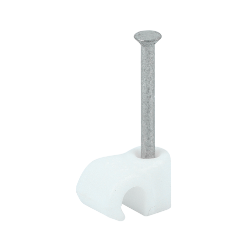 TIMCO 100 pcs White Round Cable Clips