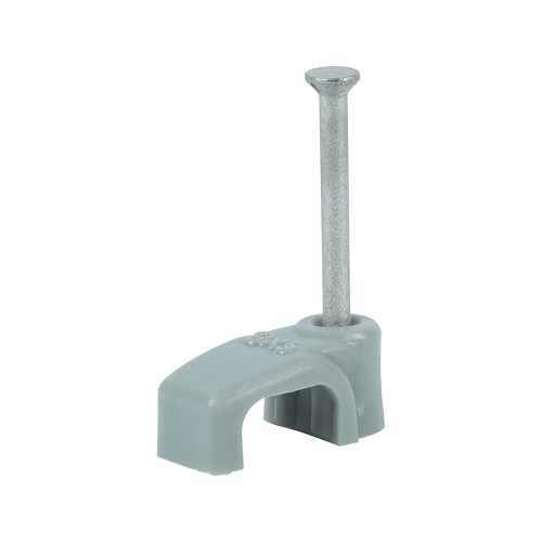 TIMCO 100 pcs Grey Flat Twin & Earth Cable Clips - To Fit 1.5mm