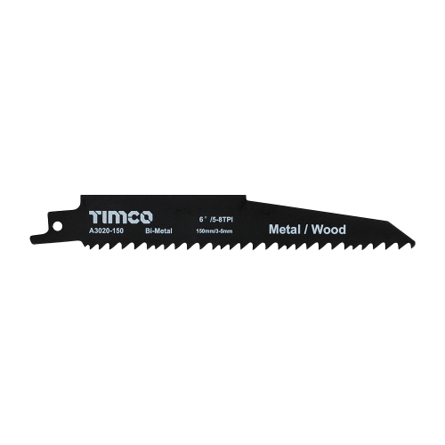 TIMCO 5 pcs Bi-Metal Reciprocating Saw Blades, 150mm-228mm