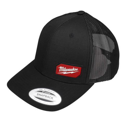 Milwaukee Black Snapback Trucker Cap