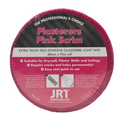 Plasterers Pink Scrim 48mmx90m Roll