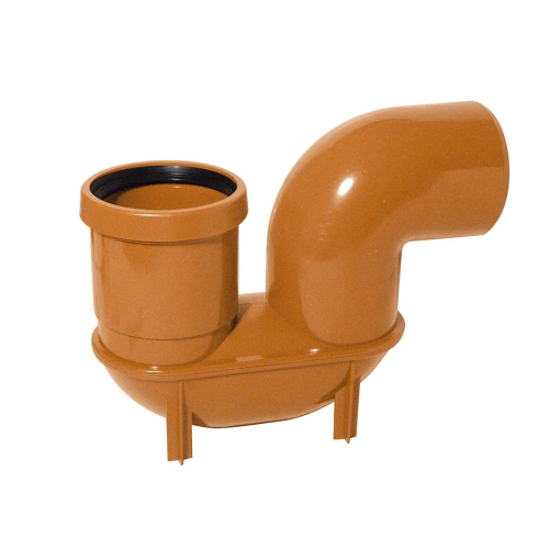 110mm x 100mm Terracotta Underground P Trap