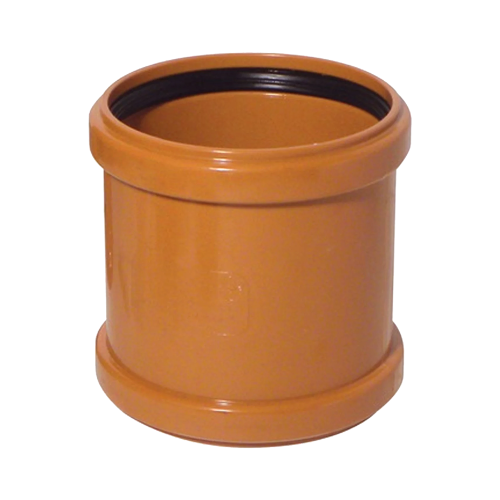 110mm x 110mm Terracotta Underground Double Socket Slip Coupling