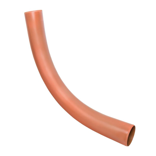 110mm x 110mm Terracotta Underground 90° Plain End Long Radius Bend