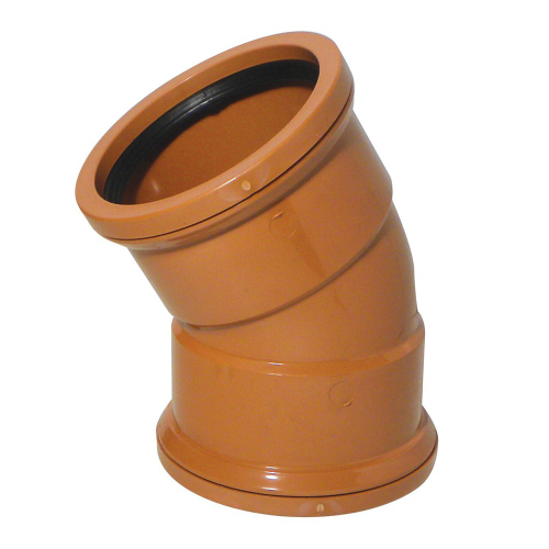 110mm x 110mm Terracotta Underground 30° Double Socket Bend