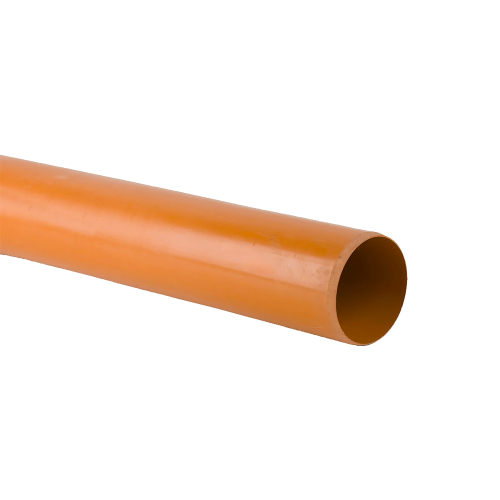110mm x 110mm 3m Terracotta Underground Plain Pipe