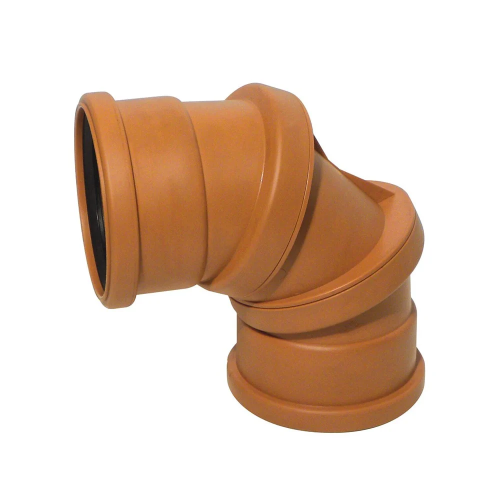110mm x 110mm Terracotta Underground Adjustable Bend 0-90° Double Socket