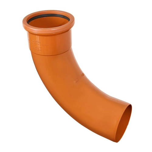 110mm x 110mm Terracotta Underground 90° Single Socket Swept Bend