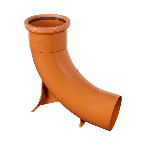 110mm x 110mm Terracotta Underground 87.5° Single Rest Socket Bend