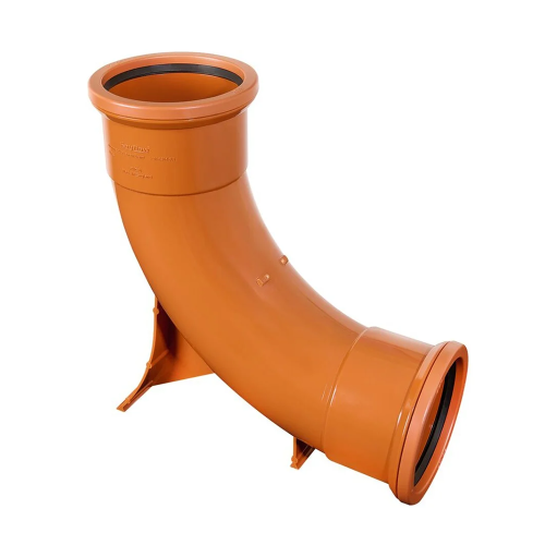 110mm x 110mm Terracotta Underground 87.5° Double Rest Socket Bend