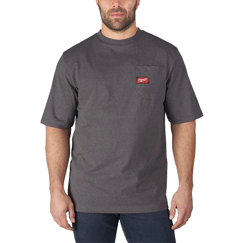 Milwaukee 2XL Grey Work T-Shirt Short Sleeve, M-2XL