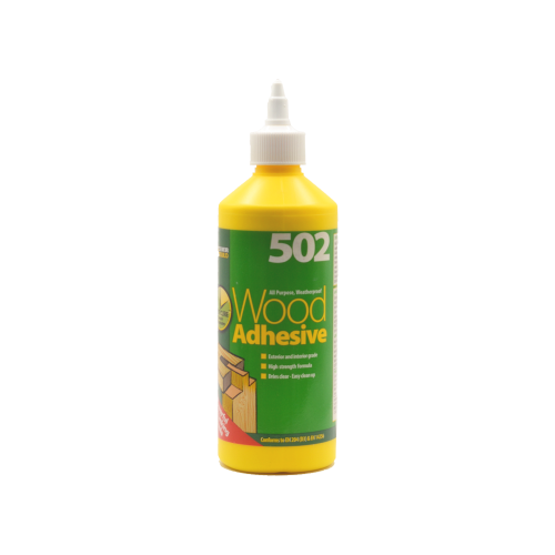 Everbuild 502 500ml All Purpose Weatherproof Wood Adhesive, 125ml-1L