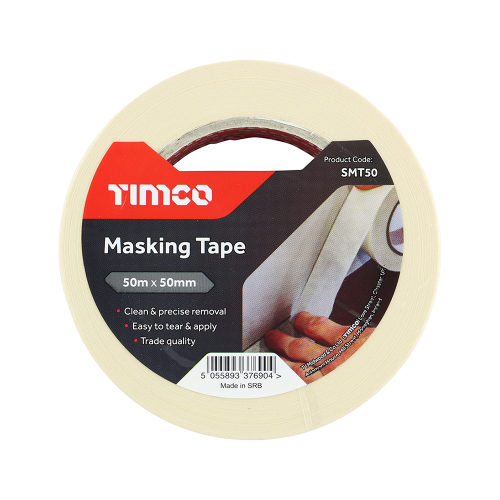 TIMCO Masking Tape 50m x 50mm