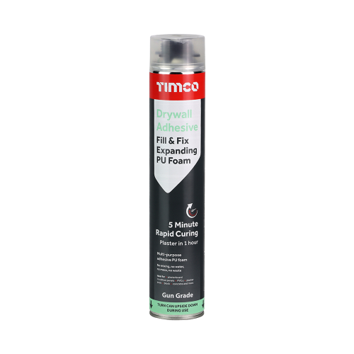 TIMCO 750ml Drywall Adhesive Fill & Fix Expanding PU Foam Gun Grade