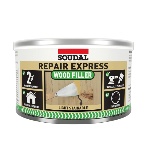 Soudal 500g Repair Express 2 Part High Performance Wood Filler