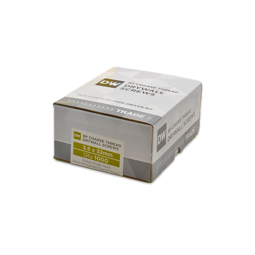 DW BP Coarse Thread Drywall Screws 3.5mm x 32mm (Box of 1000)