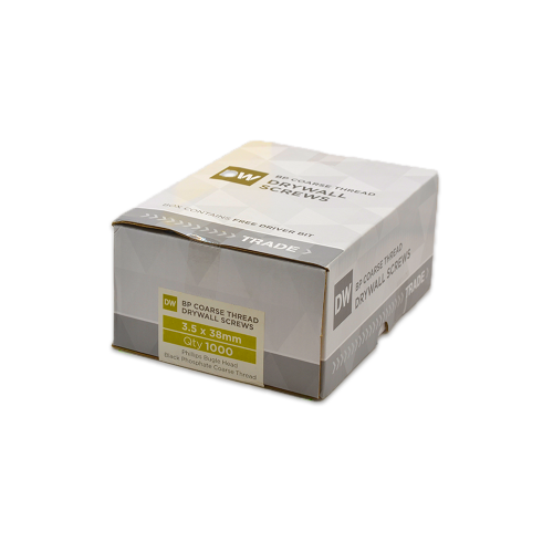 DW BP Coarse Thread Drywall Screws 3.5mm x 38mm (Box of 1000)