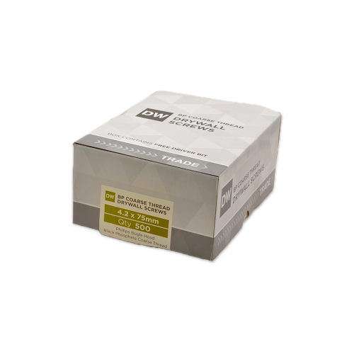 DW BP Coarse Thread Drywall Screws 3.5mm x 75mm (Box of 500)