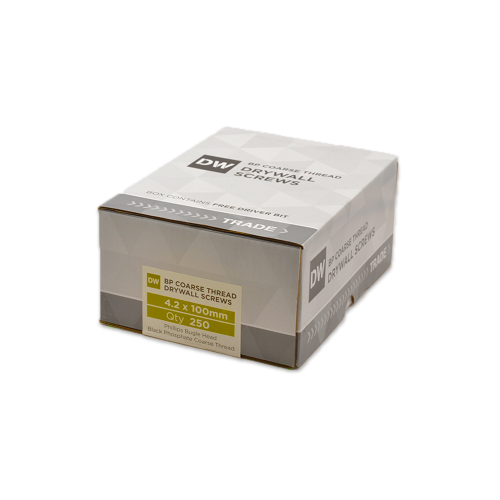 DW BP Coarse Thread Drywall Screws 4.2mm x 100mm (Box of 250)