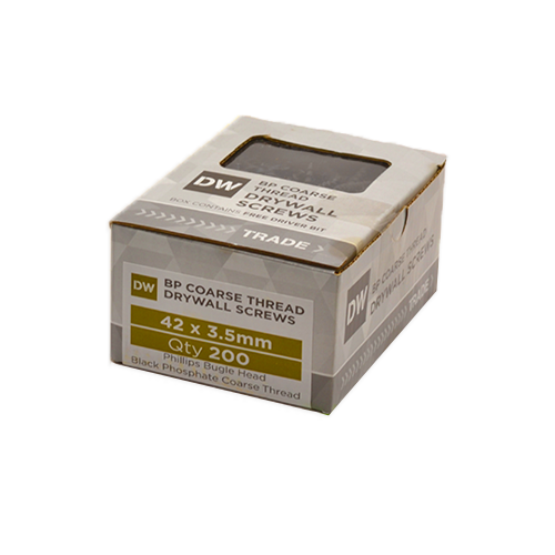 DW BP Coarse Thread Drywall Screws 3.5mm x 42mm (Box of 200)