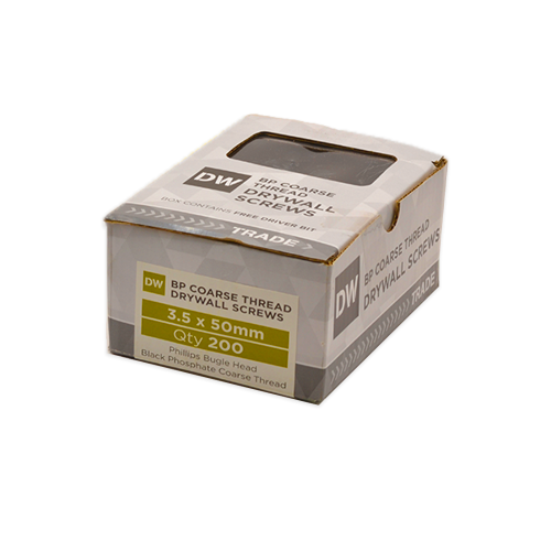DW BP Coarse Thread Drywall Screws 3.5mm x 50mm (Box of 200)