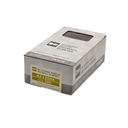 DW BP Coarse Thread Drywall Screws 3.5mm x 65mm (Box of 200)