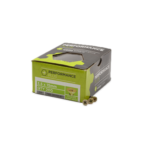 Performance Plus Wood Screws 3.5x15mm (Box of 200)