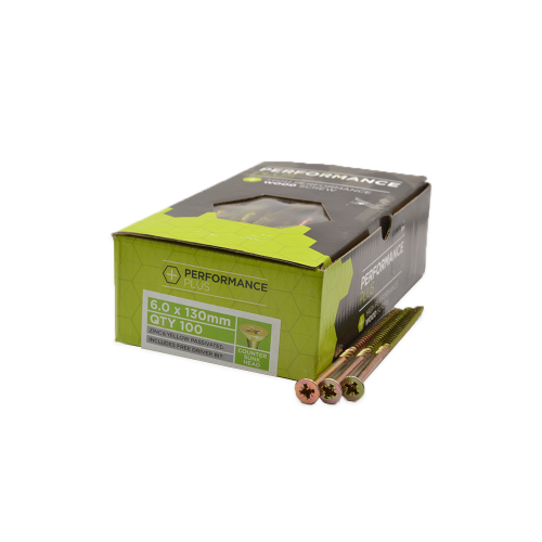 Performance Plus Wood Screws 6.0x130mm (Box of 100)