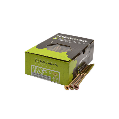 Performance Plus Wood Screws 6.0x150mm (Box of 100)