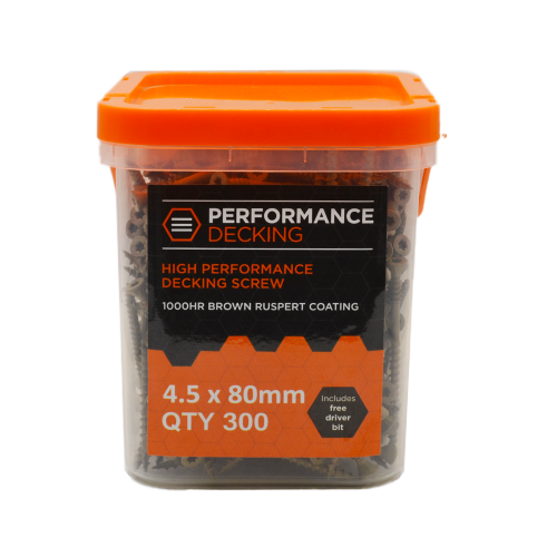 Performance Decking Screws 4.5x80mm (Tub of 300)