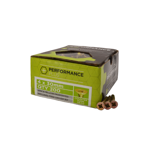 Performance Plus Wood Screws 4.0mm (Box of 200)