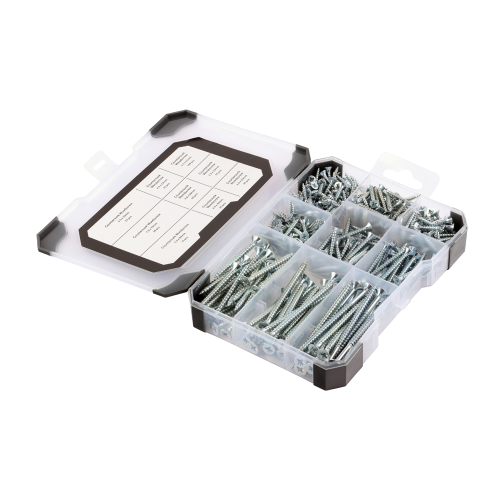 TIMCO 340 pcs Zinc Mixed Woodscrews
