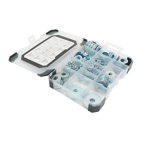 TIMCO 291 pcs Zinc Mixed Tray Set Screws Nuts Washers